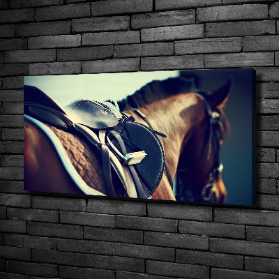 Foto canvas Zadel met stijgbeugels