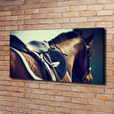 Foto canvas Zadel met stijgbeugels