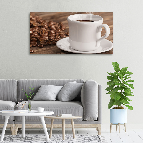 Foto op canvas Een kopje koffie