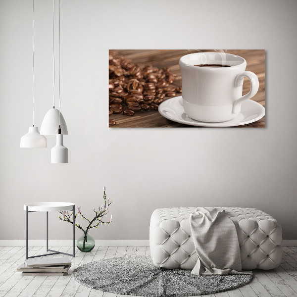 Foto op canvas Een kopje koffie
