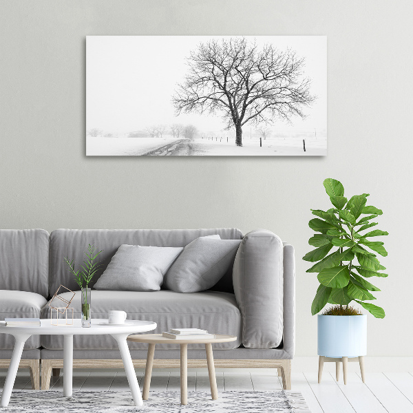 Schilderij op canvas Boom in de winter