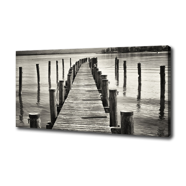 Foto canvas Houten steiger