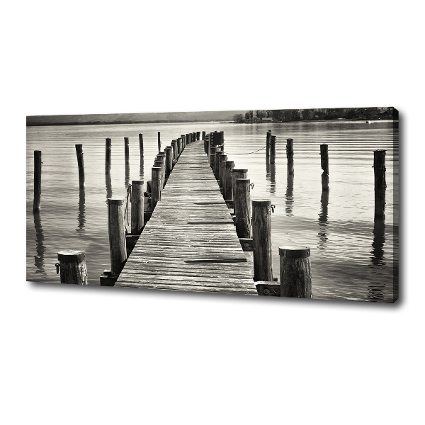 Foto canvas Houten steiger
