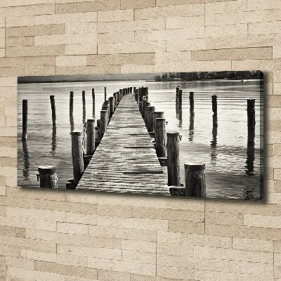 Foto canvas Houten steiger