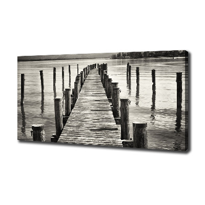 Foto canvas Houten steiger