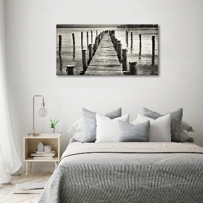 Foto canvas Houten steiger