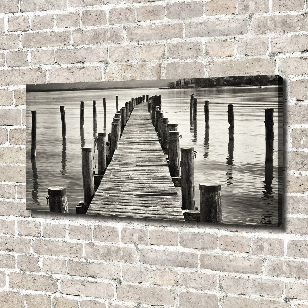 Foto canvas Houten steiger