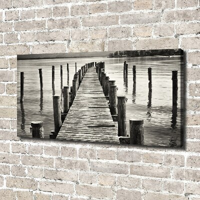 Foto canvas Houten steiger