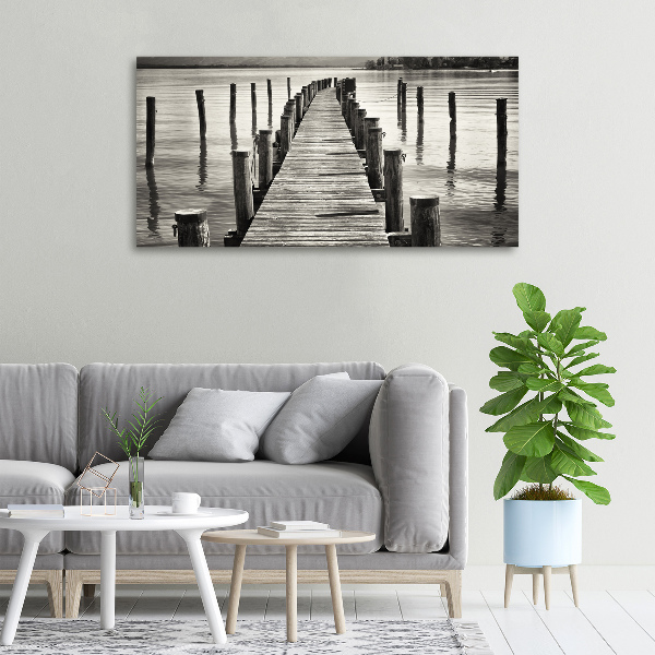 Foto canvas Houten steiger