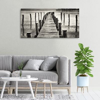 Foto canvas Houten steiger