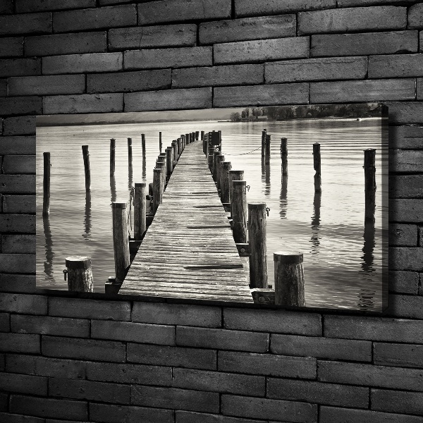 Foto canvas Houten steiger