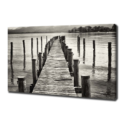 Foto canvas Houten steiger
