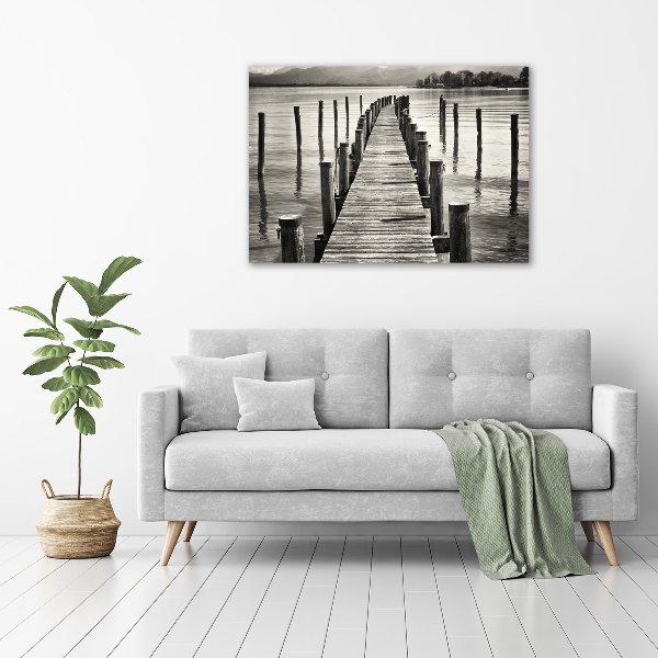 Foto canvas Houten steiger