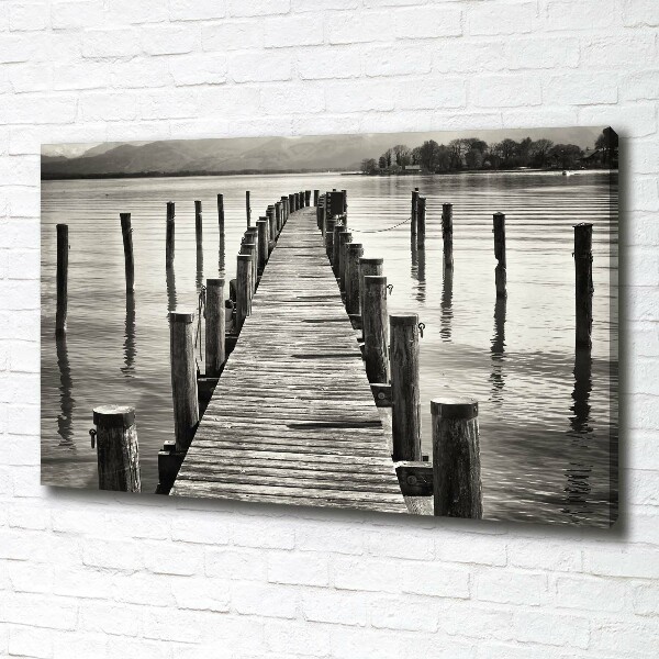 Foto canvas Houten steiger