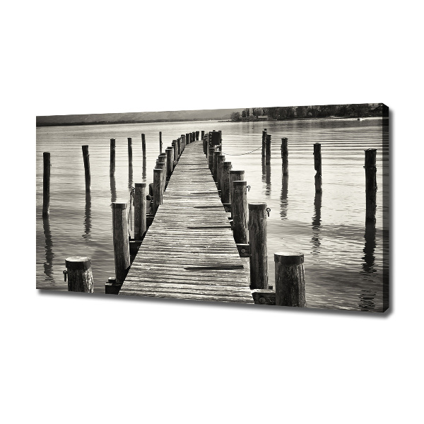 Foto canvas Houten steiger