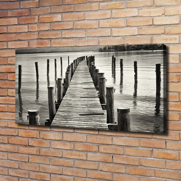Foto canvas Houten steiger