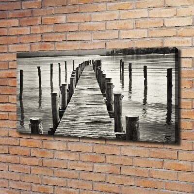 Foto canvas Houten steiger