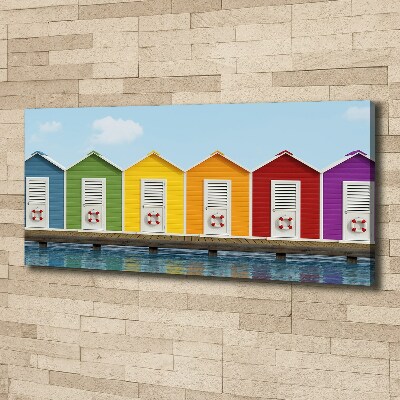 Canvas foto Strandhutten