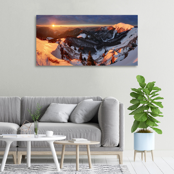 Canvas schilderij Winter in de bergen