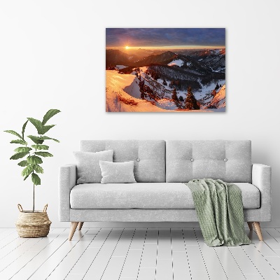 Canvas schilderij Winter in de bergen