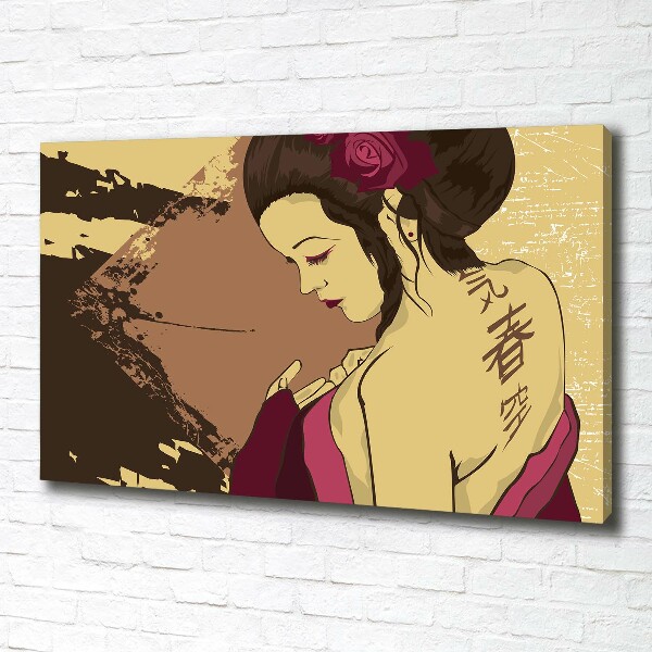 Canvas schilderij Geisha