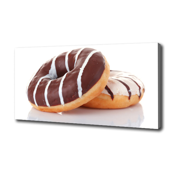 Canvas schilderij Chocoladedonuts