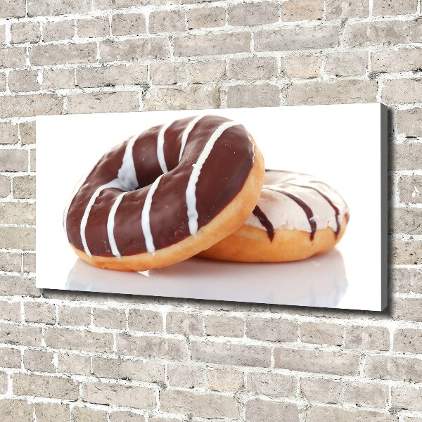 Canvas schilderij Chocoladedonuts