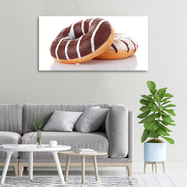 Canvas schilderij Chocoladedonuts