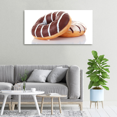 Canvas schilderij Chocoladedonuts