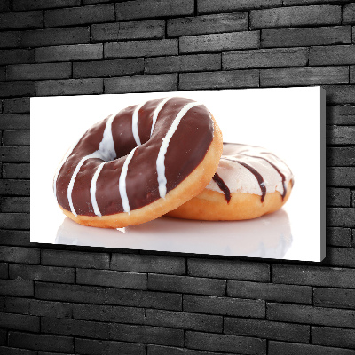 Canvas schilderij Chocoladedonuts