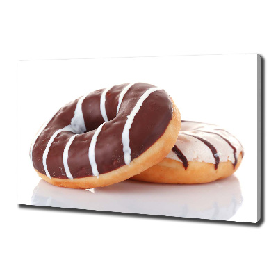 Canvas schilderij Chocoladedonuts