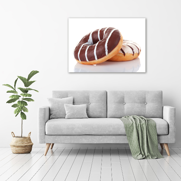 Canvas schilderij Chocoladedonuts