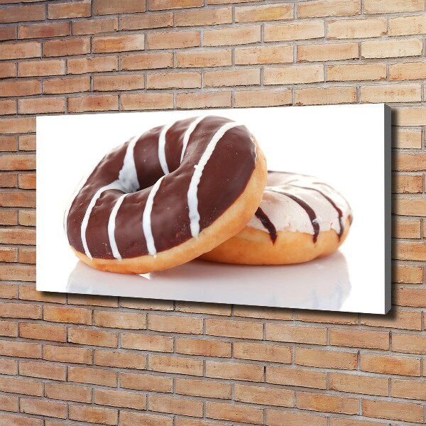 Canvas schilderij Chocoladedonuts