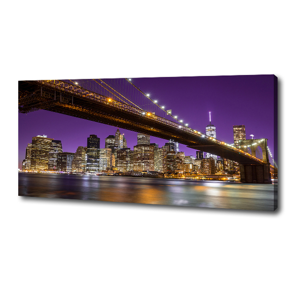Canvas foto Manhattan 's nachts