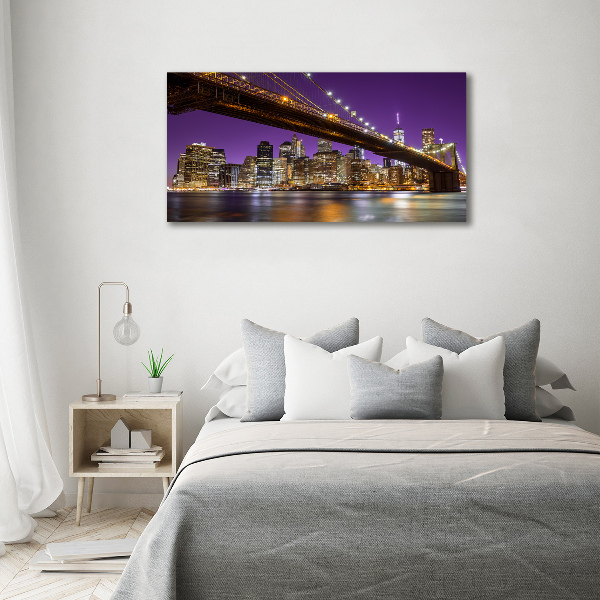 Canvas foto Manhattan 's nachts