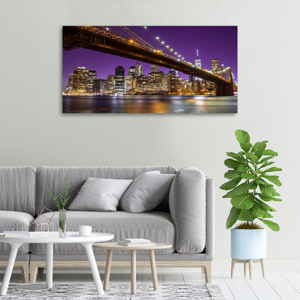 Canvas foto Manhattan 's nachts