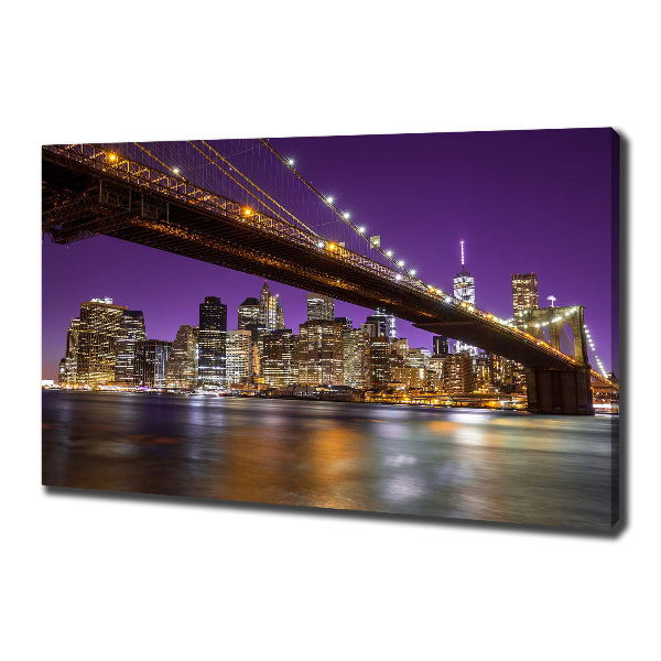 Canvas foto Manhattan 's nachts