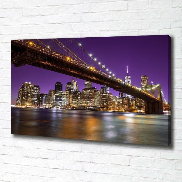 Canvas foto Manhattan 's nachts