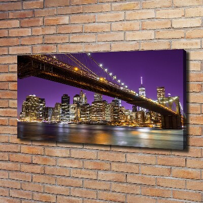 Canvas foto Manhattan 's nachts
