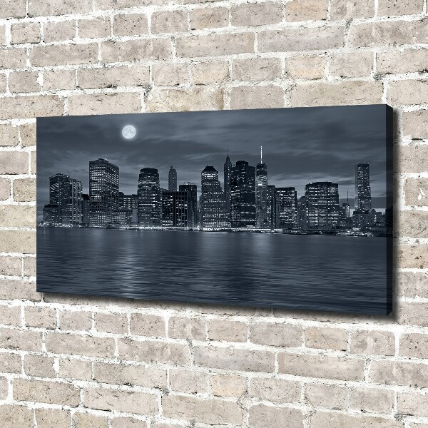 Canvas schilderij New York 's nachts
