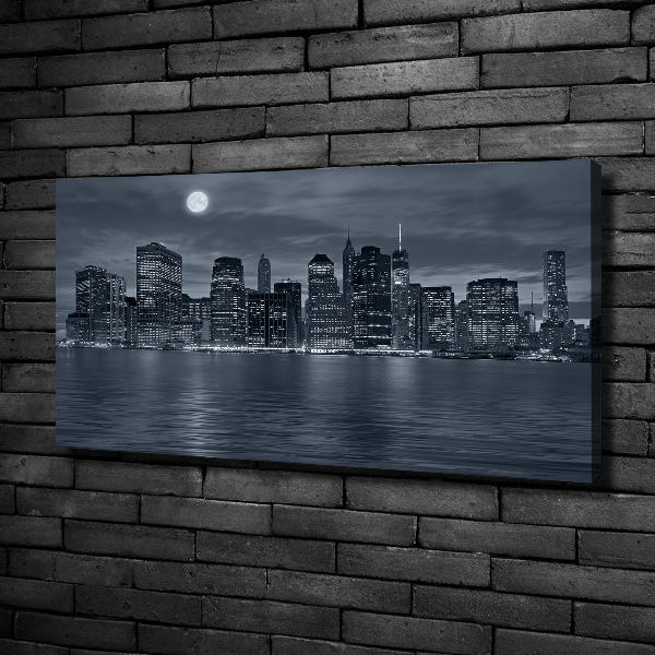 Canvas schilderij New York 's nachts