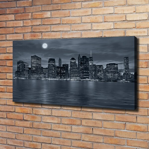 Canvas schilderij New York 's nachts