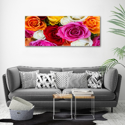 Foto op canvas Kleurrijke rozen