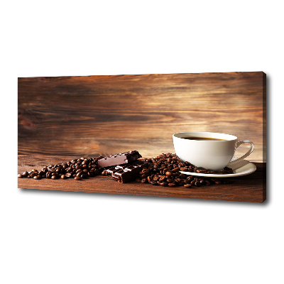 Foto canvas Koffie en chocolade