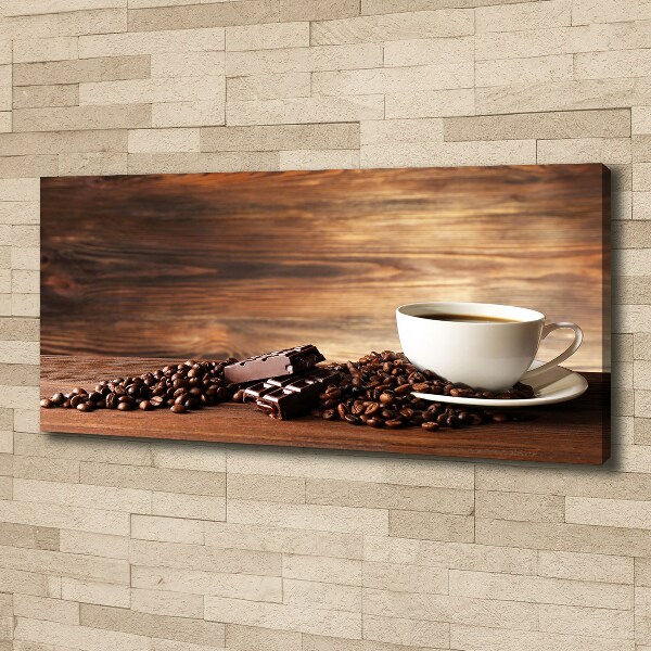 Foto canvas Koffie en chocolade