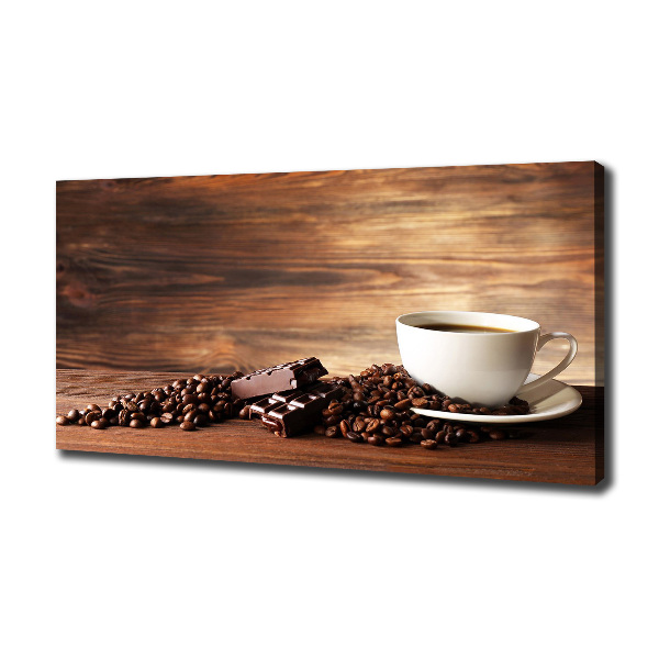Foto canvas Koffie en chocolade