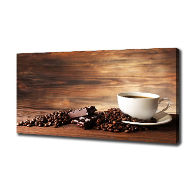 Foto canvas Koffie en chocolade