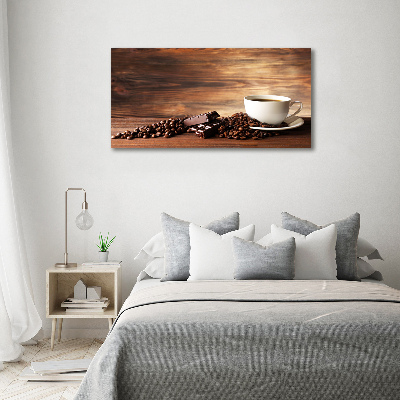 Foto canvas Koffie en chocolade