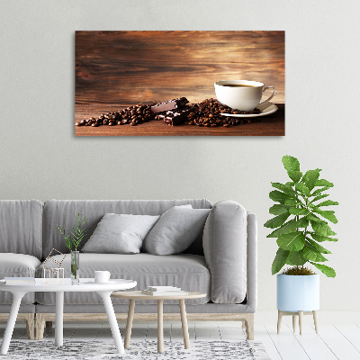 Foto canvas Koffie en chocolade