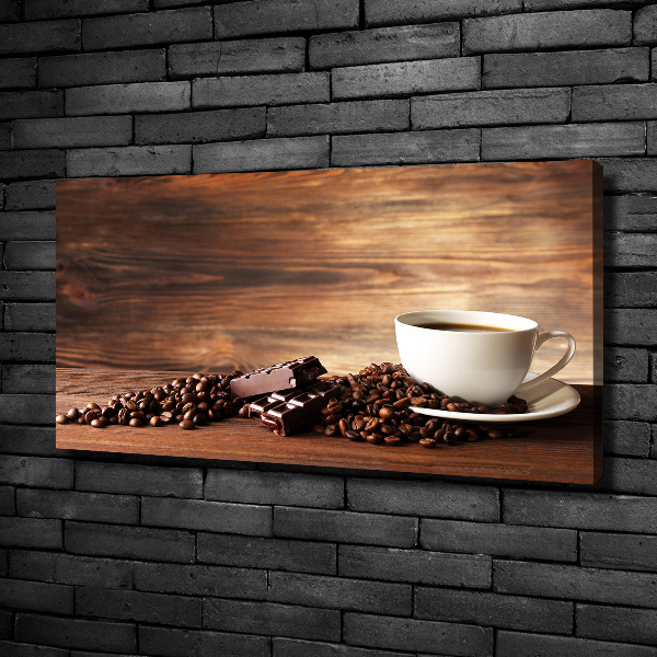Foto canvas Koffie en chocolade